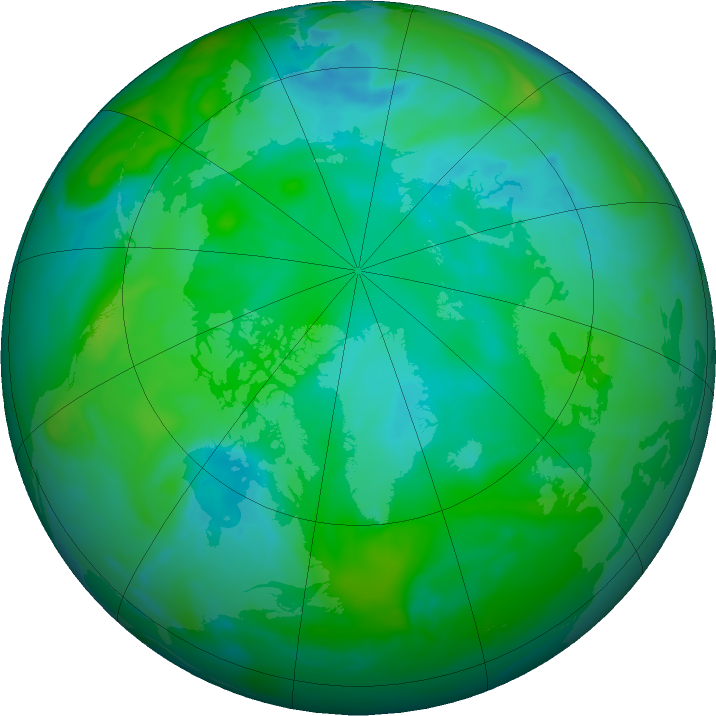 Arctic ozone map for 21 August 2021